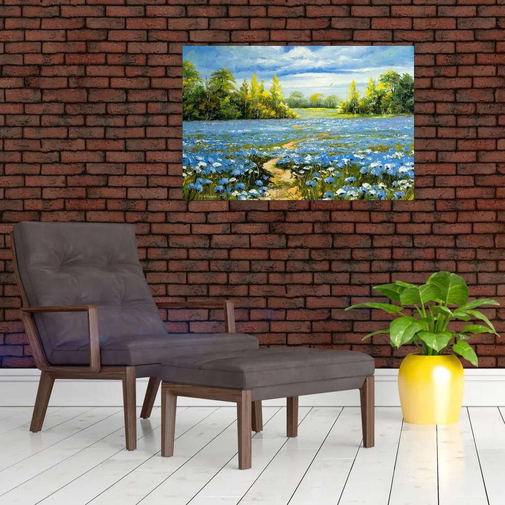 Tablou - Drum de câmp, pictură în ulei (90x60 cm)