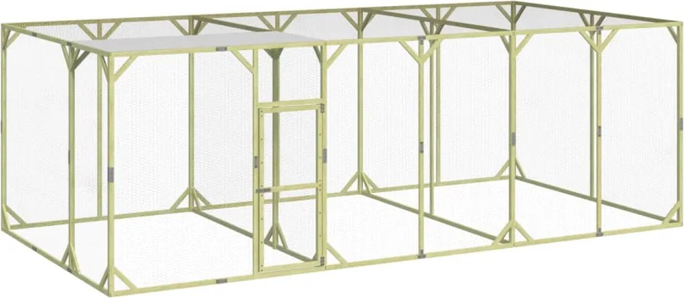 vidaXL Coteț de găini, 600x300x200 cm, lemn masiv de pin impregnat