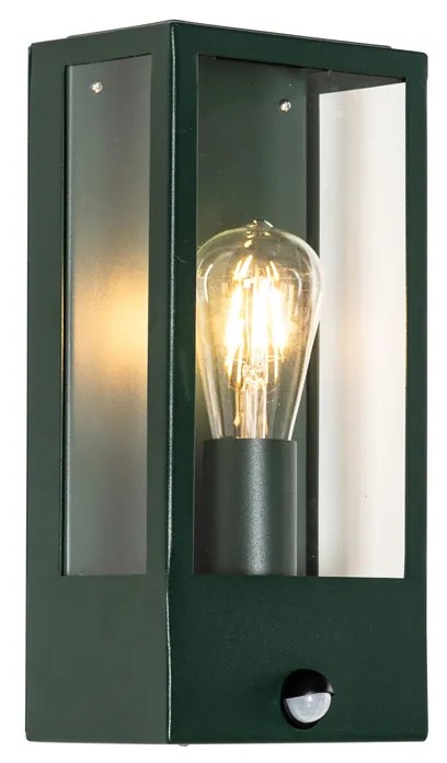Lampă de perete exterioară verde închis cu senzor de mișcare IP44 - Rotterdam