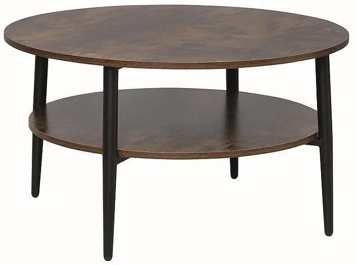 Masa de cafea Ella A - maro / negru mat