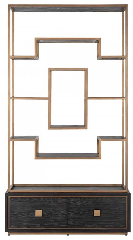 Biblioteca din stejar Hunter 120x222 cm