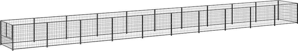 vidaXL Padoc pentru câini, negru, 10 m², oțel
