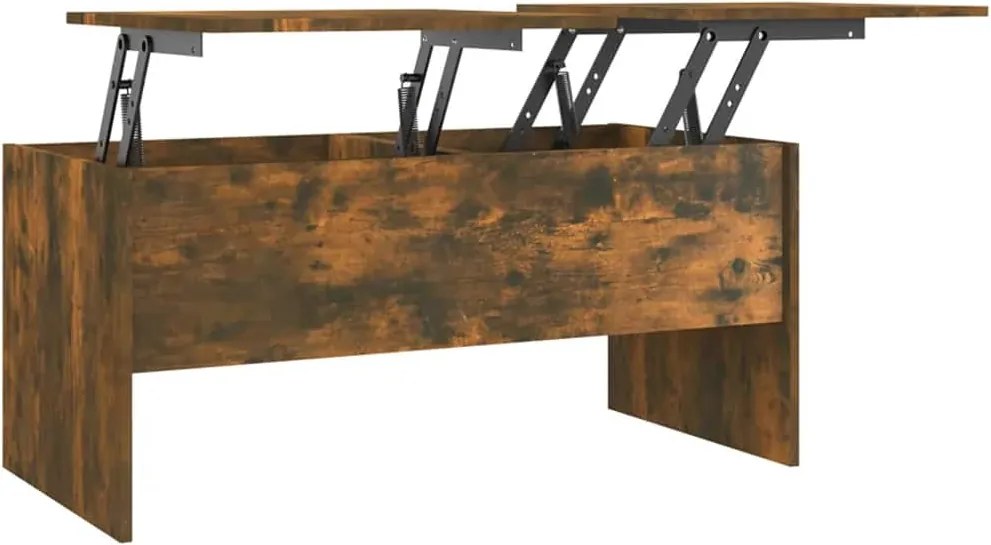 vidaXL Măsuță de cafea stejar fumuriu 102x50,5x46,5 cm lemn prelucrat
