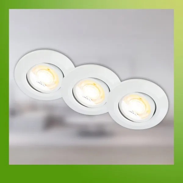 Briloner 7586036 - Set 3x corpuri de iluminat încastrate pentru baie KLIRA LED/4,9W/230V IP23 alb