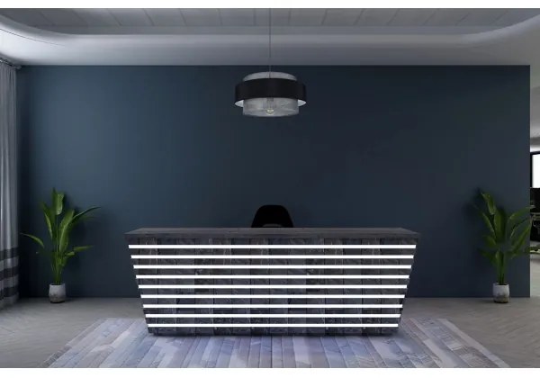 Lustră pe cablu CORSA 1xE27/60W/230V negru/gri