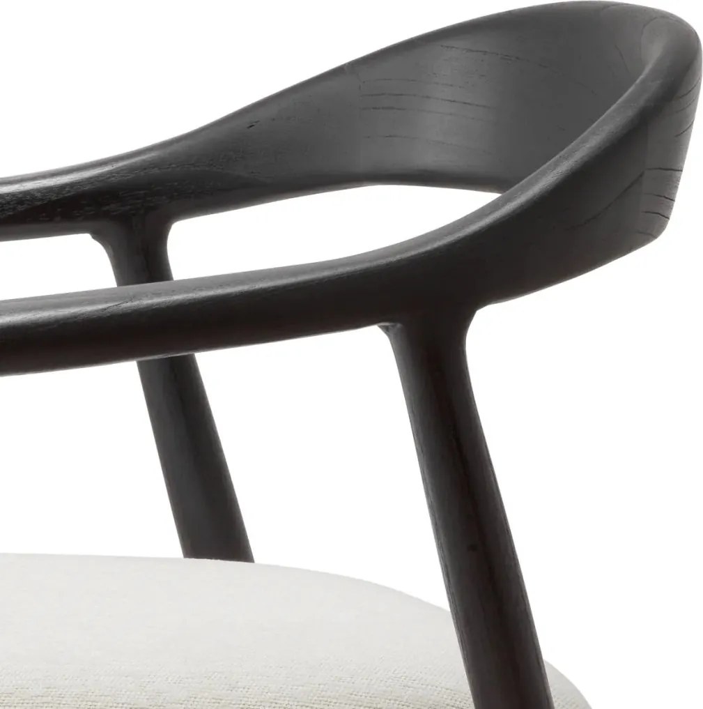 Scaun elegant design LUX Beale negru/ crem
