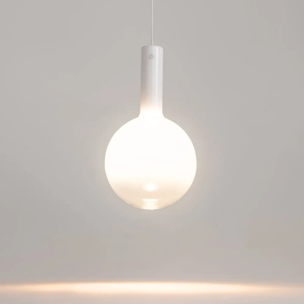 Lustra/Pendul LED design decorativ Nebula 25cm alb