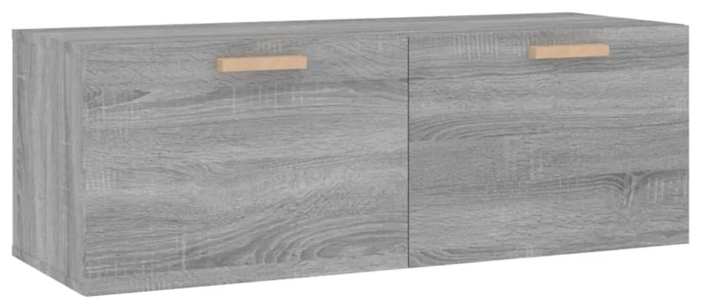 Dulap de perete, gri sonoma, 100x36,5x35 cm, lemn prelucrat sonoma gri, 1