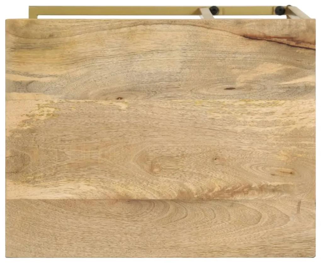 Masa laterala, 35x45x65 cm, lemn masiv de mango