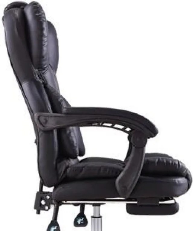 RESIGILAT- Scaun directorial, suport picioare, funcție recliner, SIB 818, PU, Negru