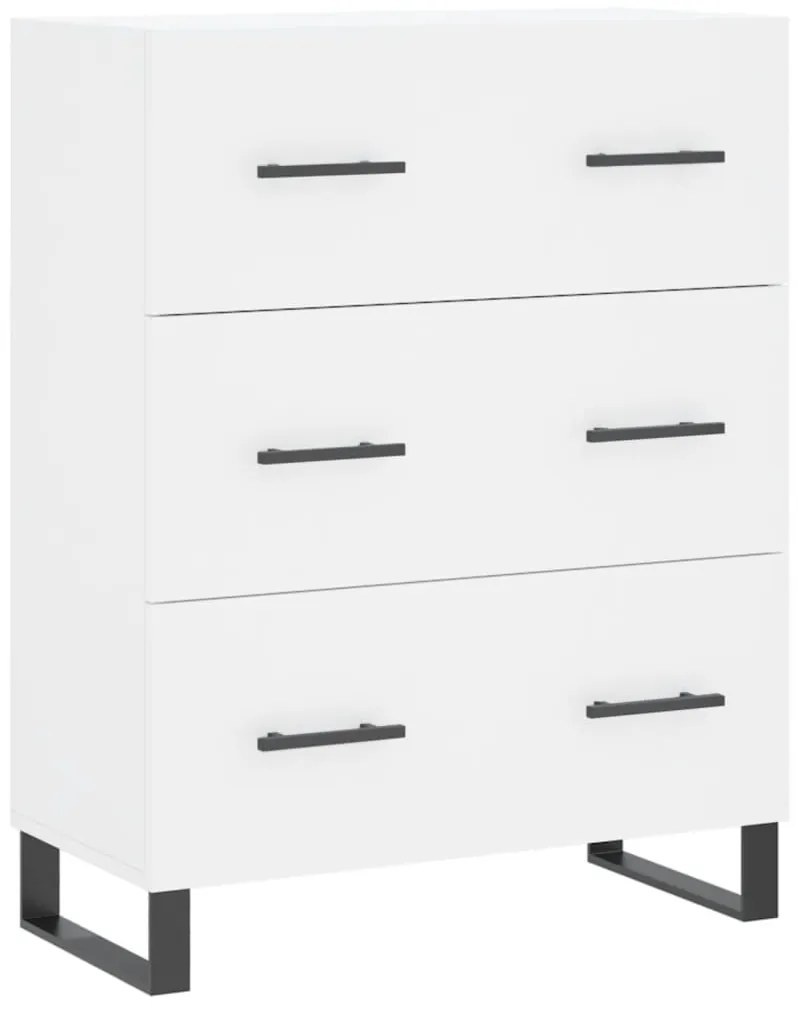 827876 vidaXL Servantă, alb, 69,5x34x90 cm, lemn compozit