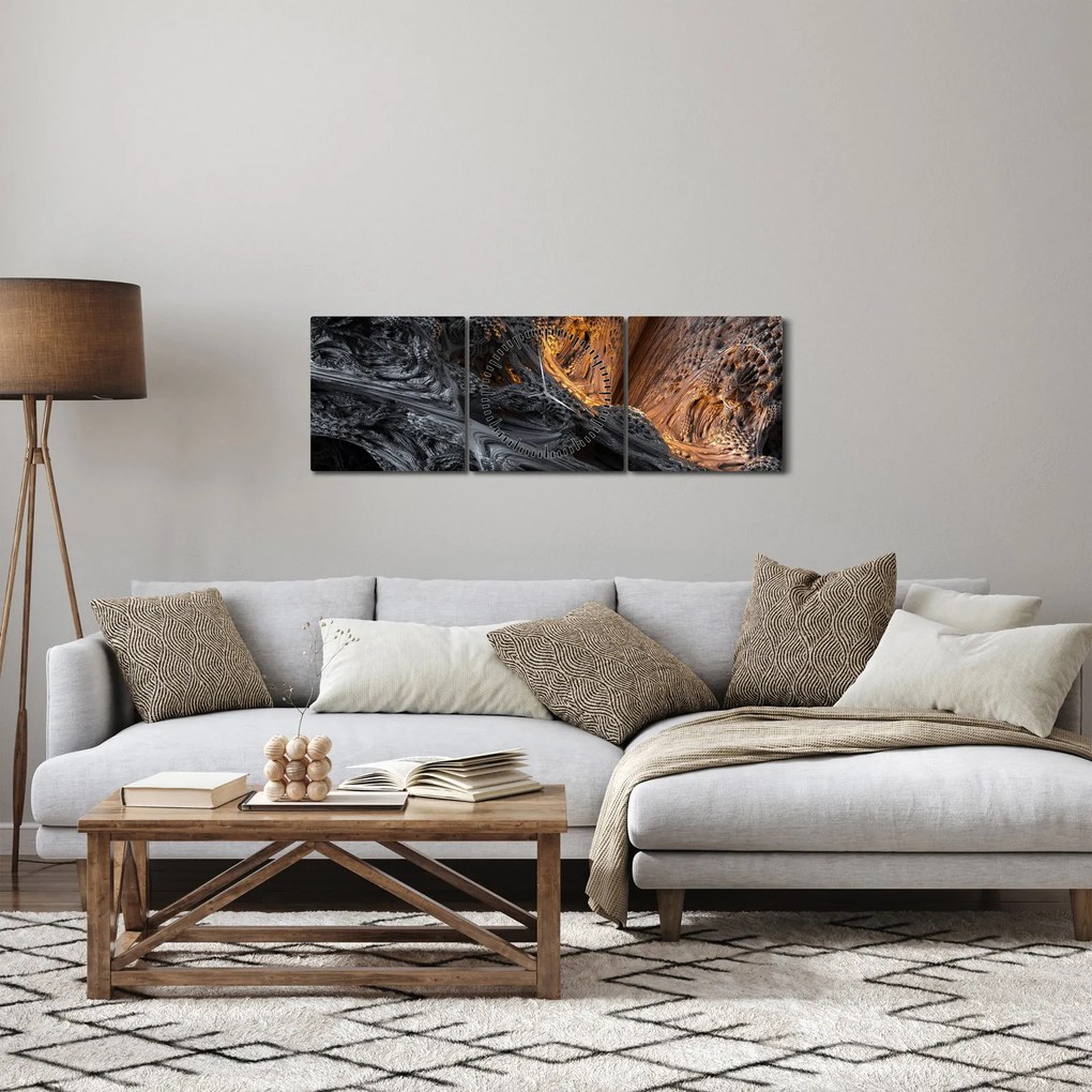 Tablou - Privire spre centru (cu ceas) (90x30 cm)