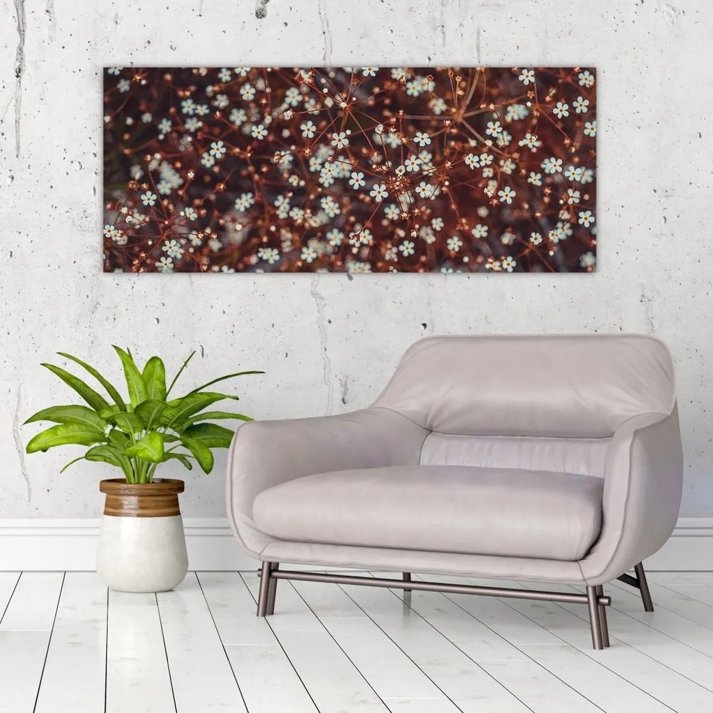 Tablou cu floare de nu mă uita (120x50 cm)