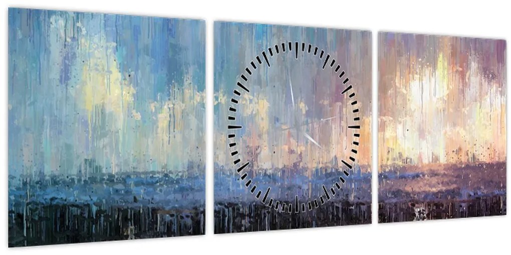 Tablou - Abstract (cu ceas) (90x30 cm)