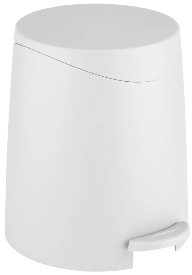 Coș de gunoi alb cu pedală din plastic 3 l Portes – Allstar