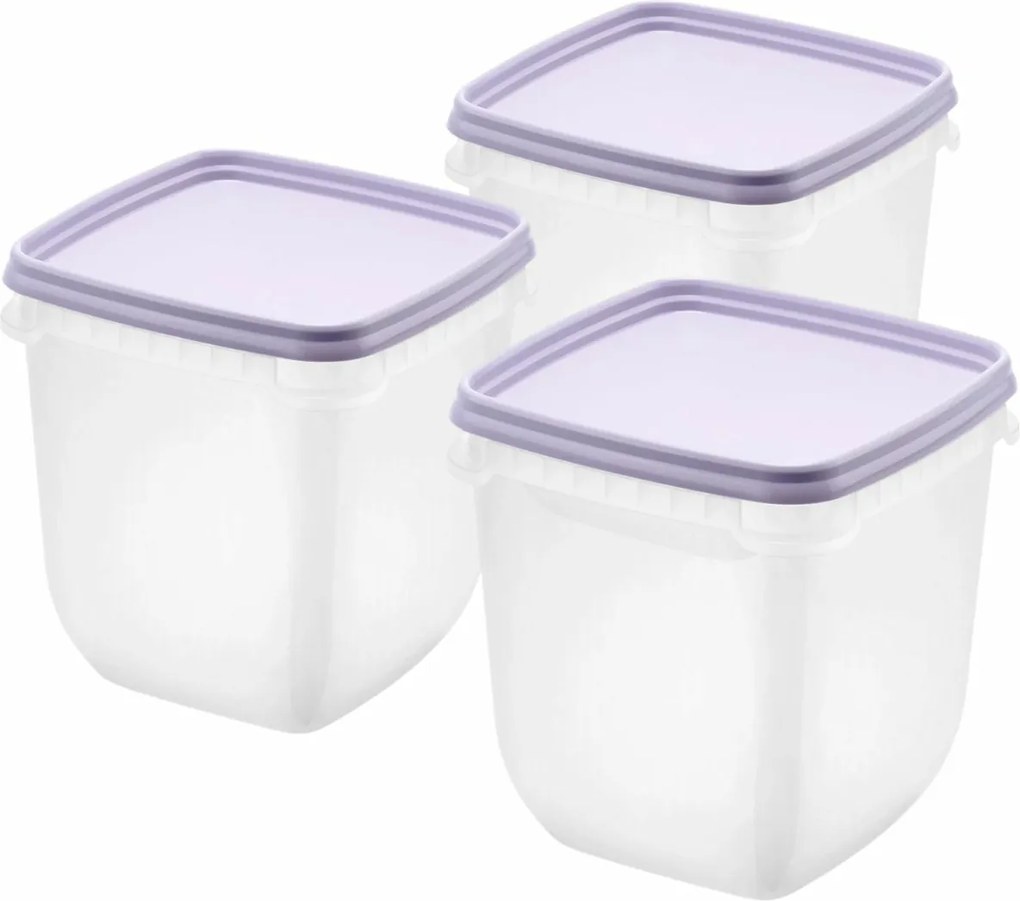 Set de doze de plastic SmartStore pentrucongelator 3 buc, lavandă, 1000 ml, 1000 ml