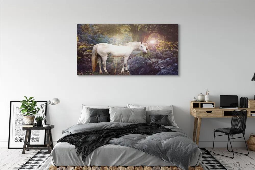 Tablouri canvas Unicorn în pădure