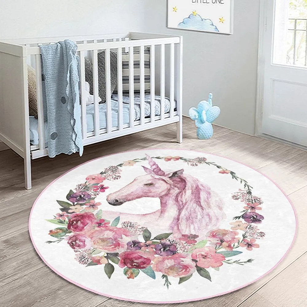 Covor pentru copii roz ø 80 cm Comfort – Mila Home