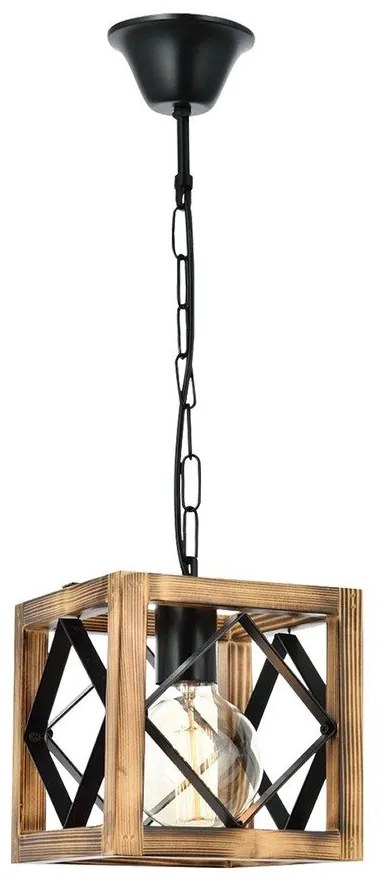 Lustră din lemn de brad Zikzak Rustik