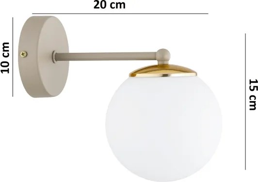 BRILAGI - Aplica de perete MILO ECRU 1xE27/60W/230V bej/auriu
