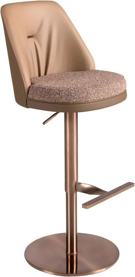 Scaun de bar pivotant cu inaltime reglabila Stool maro