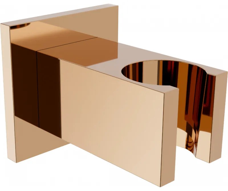 Mexen Cube suport de duș, aur roz - 79350-60