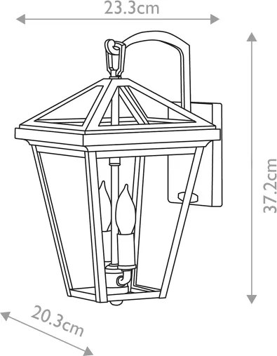 Quintiesse QN-ALFORD-PLACE2-S-MB - Aplică de perete exterioară ALFORD S 2xE14/40W/230V IP44