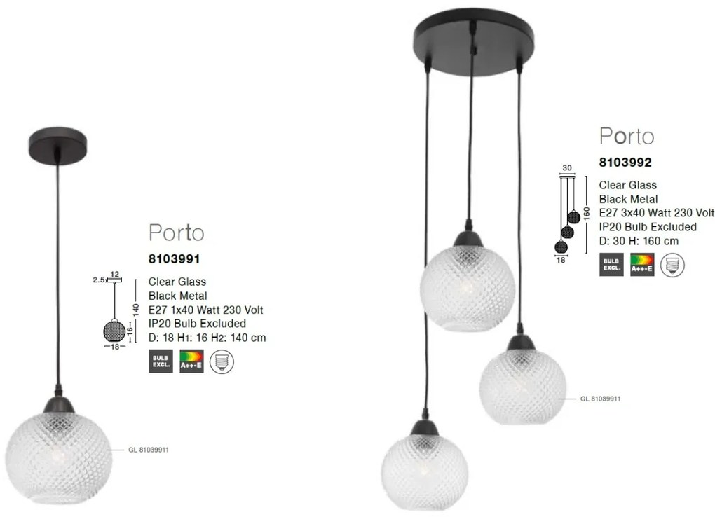 Pendul design modern Porto clar NVL-8103991