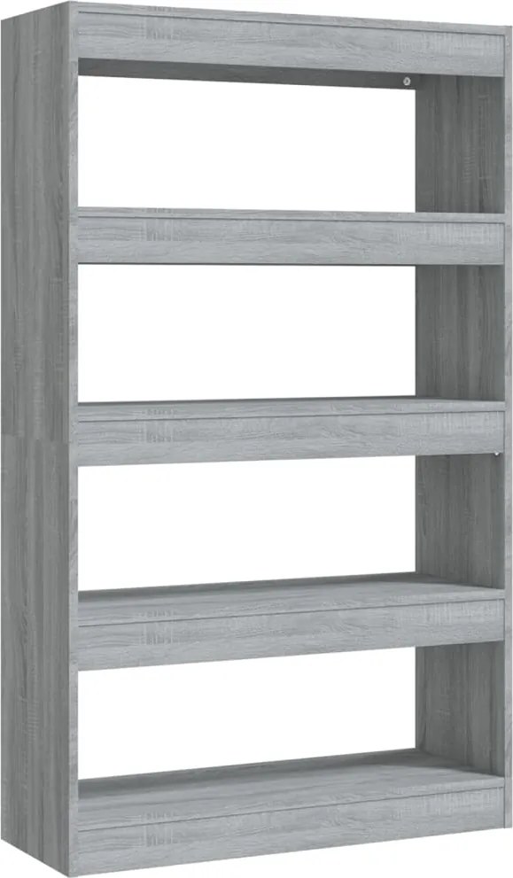 vidaXL Bibliotecă/Separator cameră, gri sonoma, 80x30x135 cm, PAL