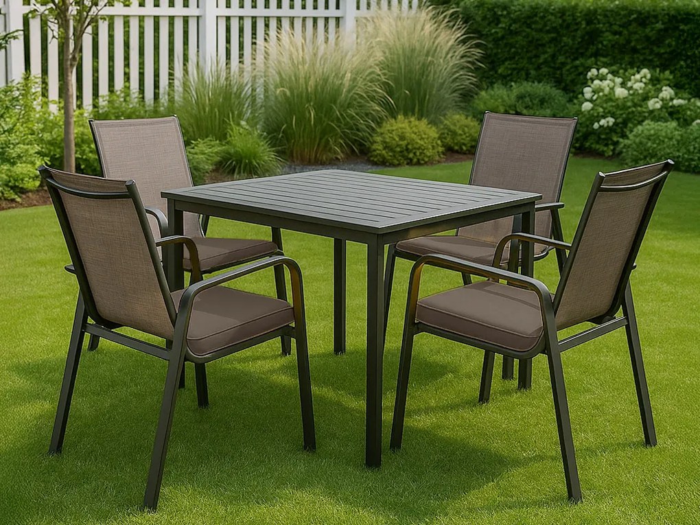 Perna pentru scaun de exterior VIREON 44x45 cm, gri maroniu