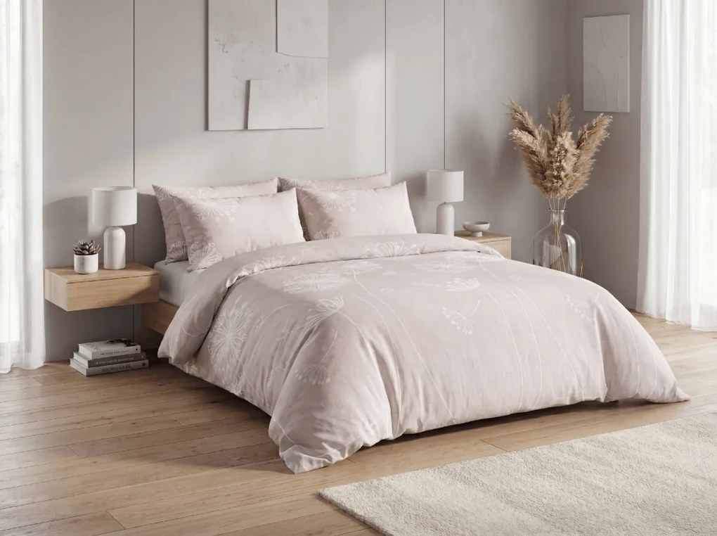 Lenjerie de pat din bumbac SOFT MEADOW maro Dimensiune lenjerie de pat: 70 x 90 cm | 140 x 200 cm