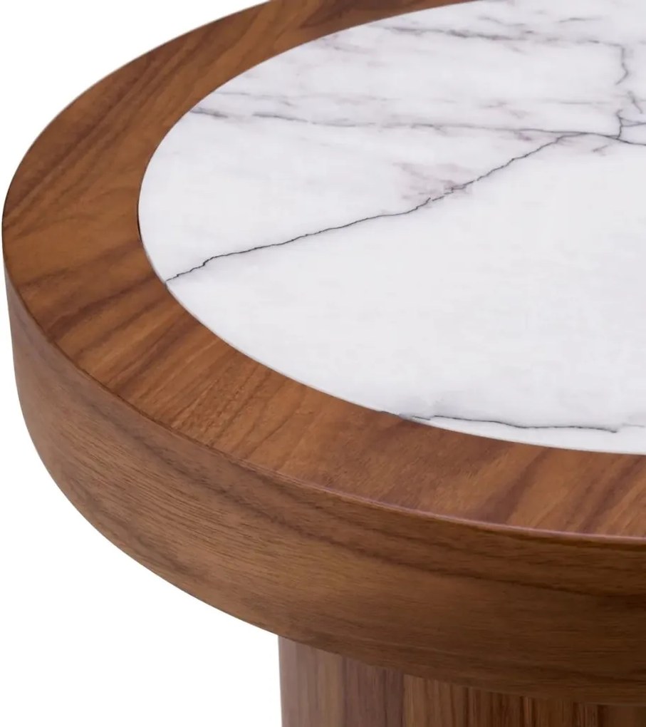 Masuta Design LUX, Marmura, Furnir Nuc, Presedio 50cm