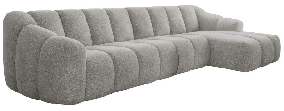 Colțar gri deschis (cu colț pe partea dreaptă/cu șezlong) Shell – Miuform