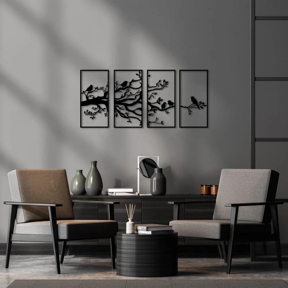 Decorațiune de perete din metal 34x70 cm Branch – Wallity