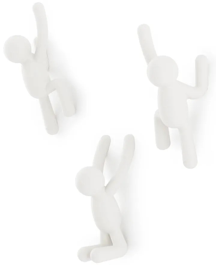 Cârlige 3 buc. de montat pe perete din plastic Buddy – Umbra