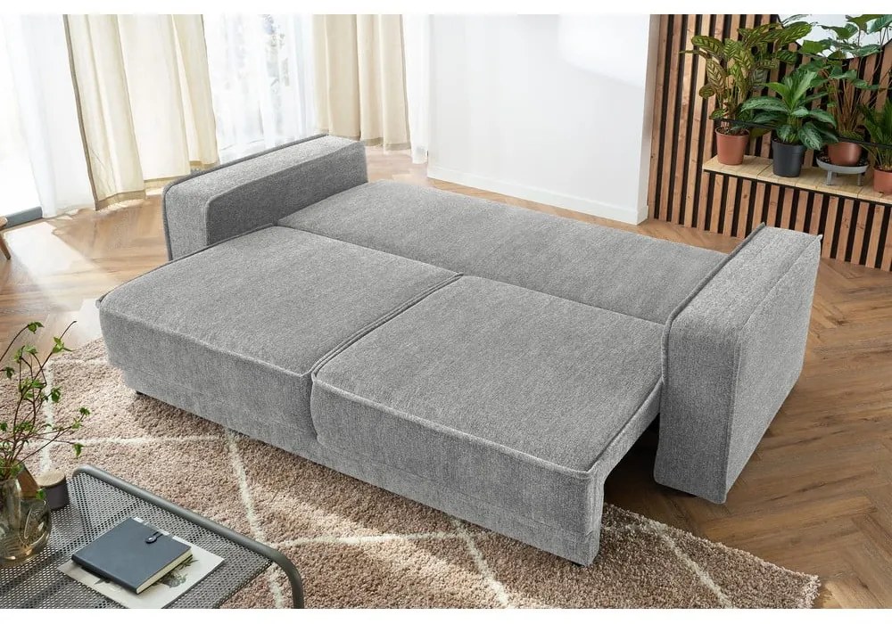 Canapea extensibilă gri deschis Emile - Bobochic Paris