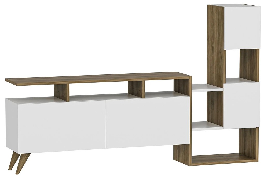Mobilier living Patovi 2 (alb + Nuc) . 1095631