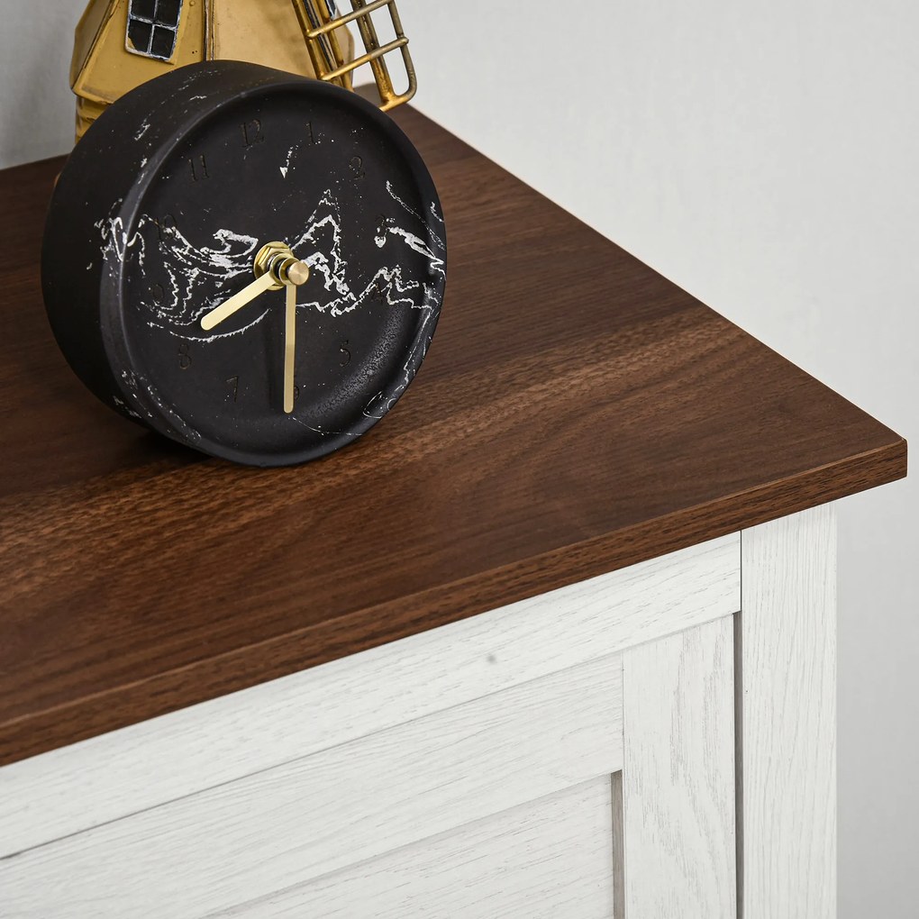 HOMCOM Bufet de depozitare cu multiple spații de depozitare, 2 uși cu raft reglabil, 1 sertar, 60L x 30Ad x 87,5Î cm | Aosom Romania