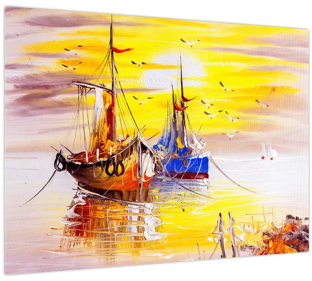 Tablou - Pictură barcă (70x50 cm)