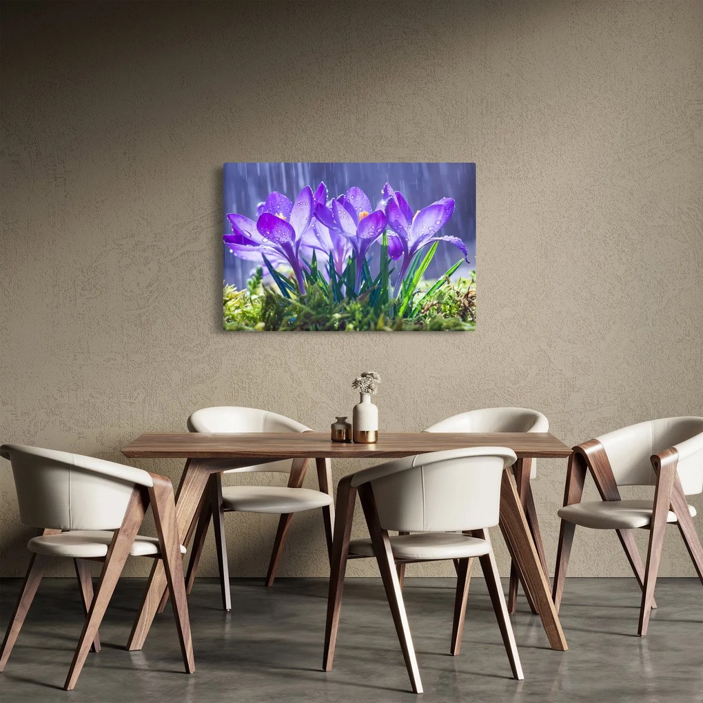 Tablou cuflori în ploaie (90x60 cm)