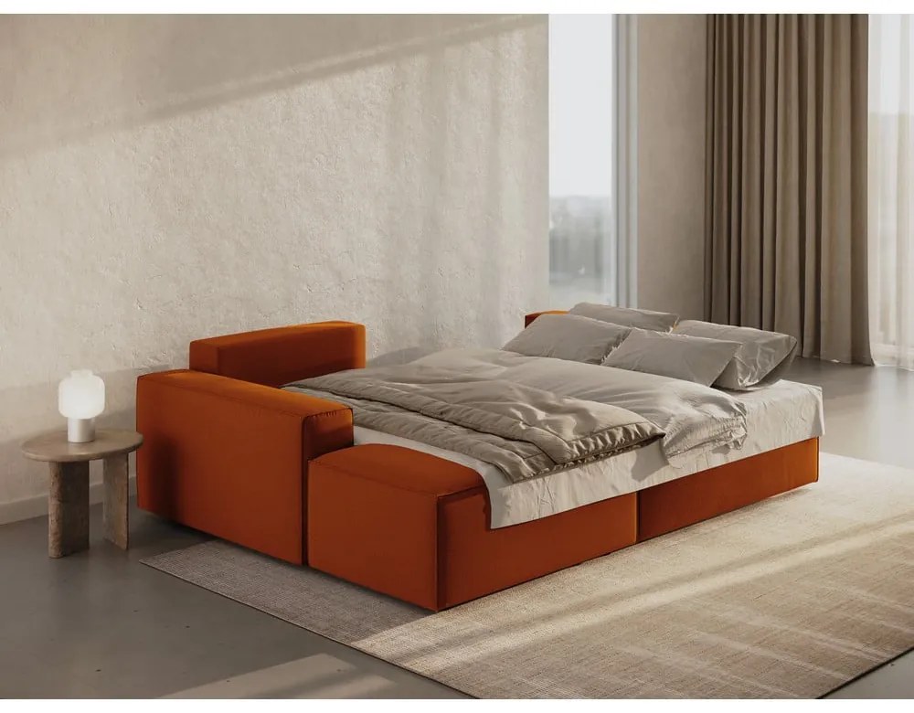 Colțar cărămiziu extensibil (cu colț pe partea stângă ) Jodie – Micadoni Home