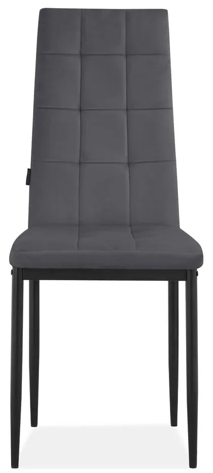 Scaune de dining gri-antracit 2 buc. din catifea Becca – Støraa