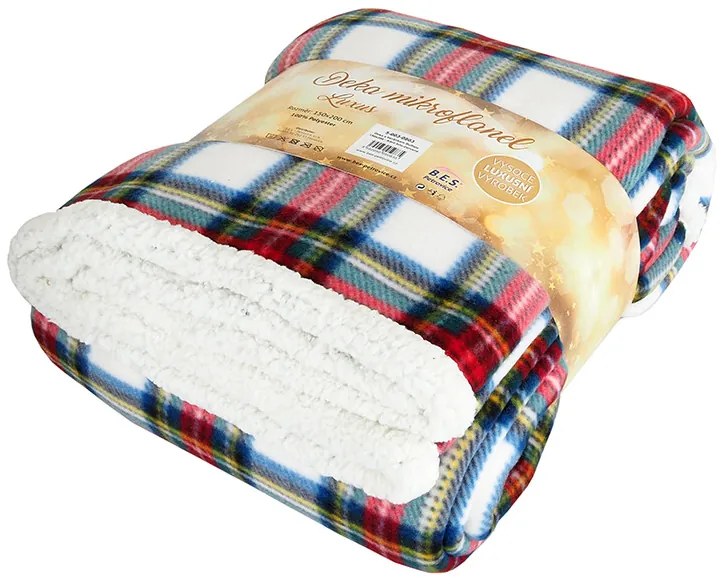 B.E.S. Petrovice Pătură Buffalo Káro alb-roșu, 150x 200 cm