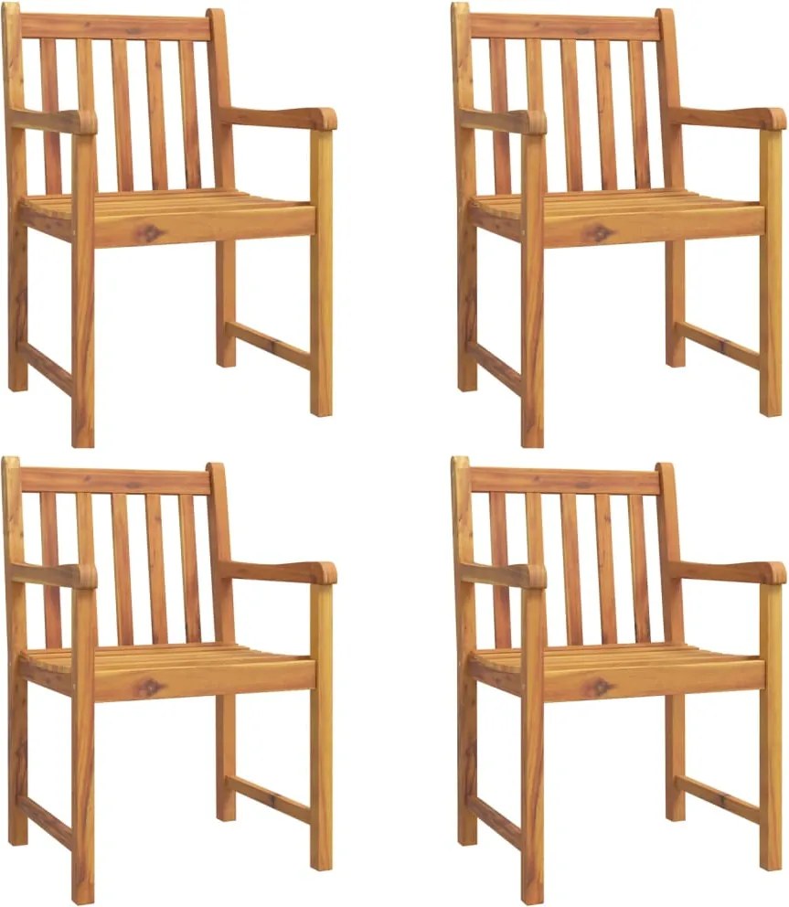 vidaXL Scaune de grădină, 4 buc., 56x55,5x90 cm, lemn masiv de acacia