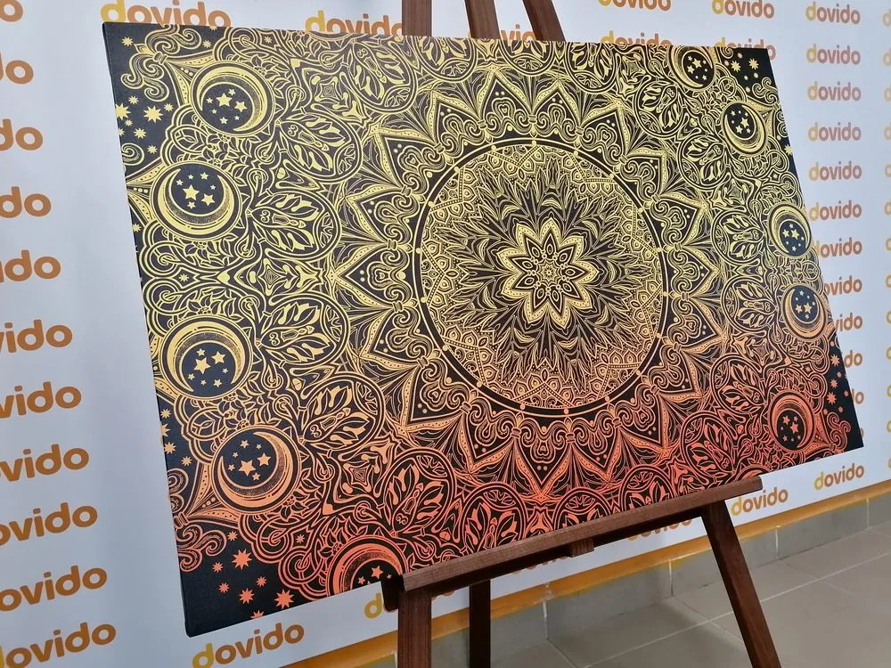 Tablou Mandala de aur orientală