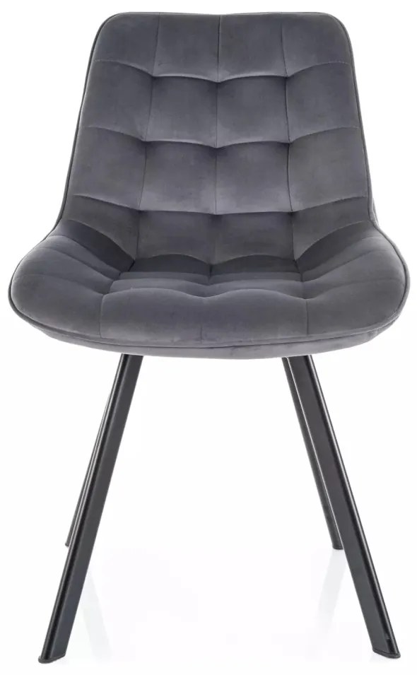 Scaun rotativ Monti velvet gri/negru Blu14