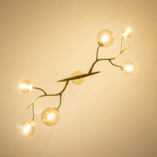 Lustră LED pe cablu Brilagi MISTEL 6xG9/3W/230V auriu