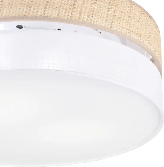 Plafonieră SIRJA BOHO 2xE27/15W/230V, Ø 45 cm, bej/albă