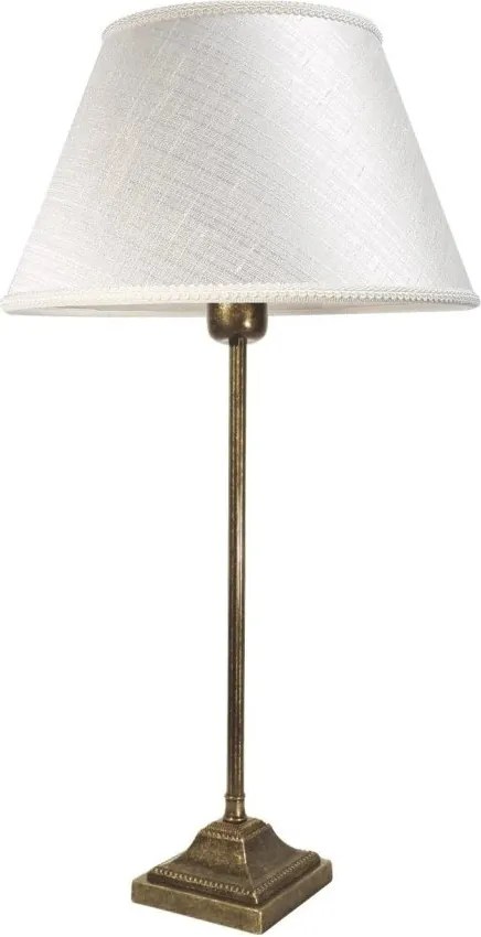 Veioza, Lampa de masa cu abajur elegant Ivory Striped Large