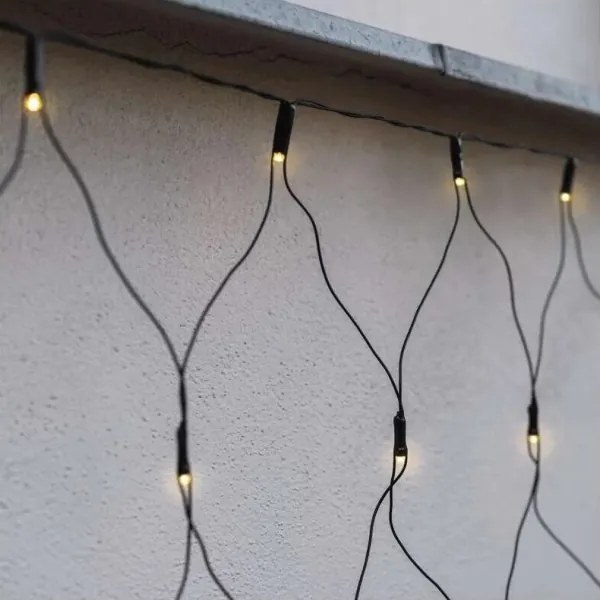 Instalație LED de Crăciun de exterior 160xLED/2x1,5m IP44 alb cald